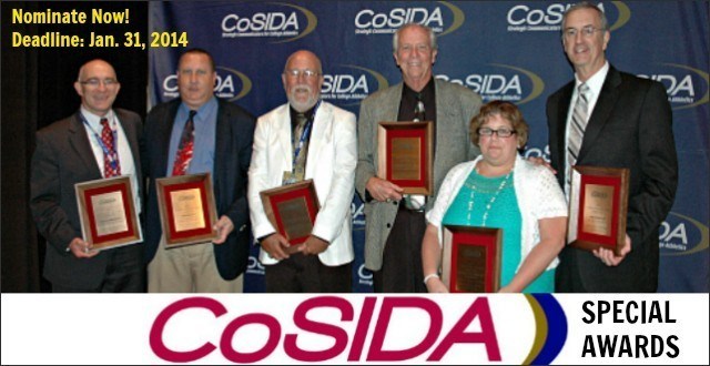 CoSIDA Special Awards nomination deadline is Jan. 31